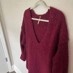 Garnet deep V back sweater